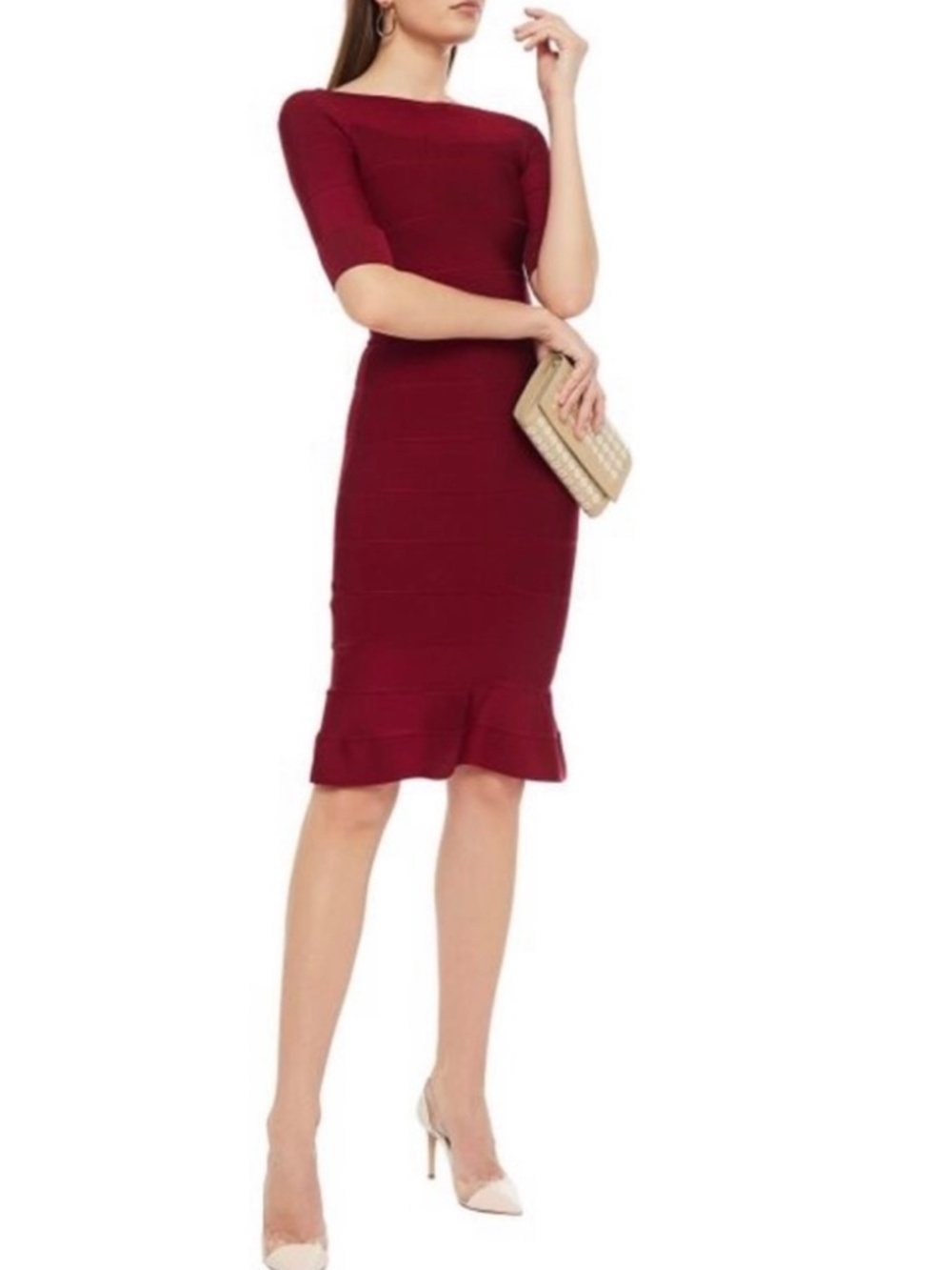 Herve Leger Raspberry Dress $990 NWT